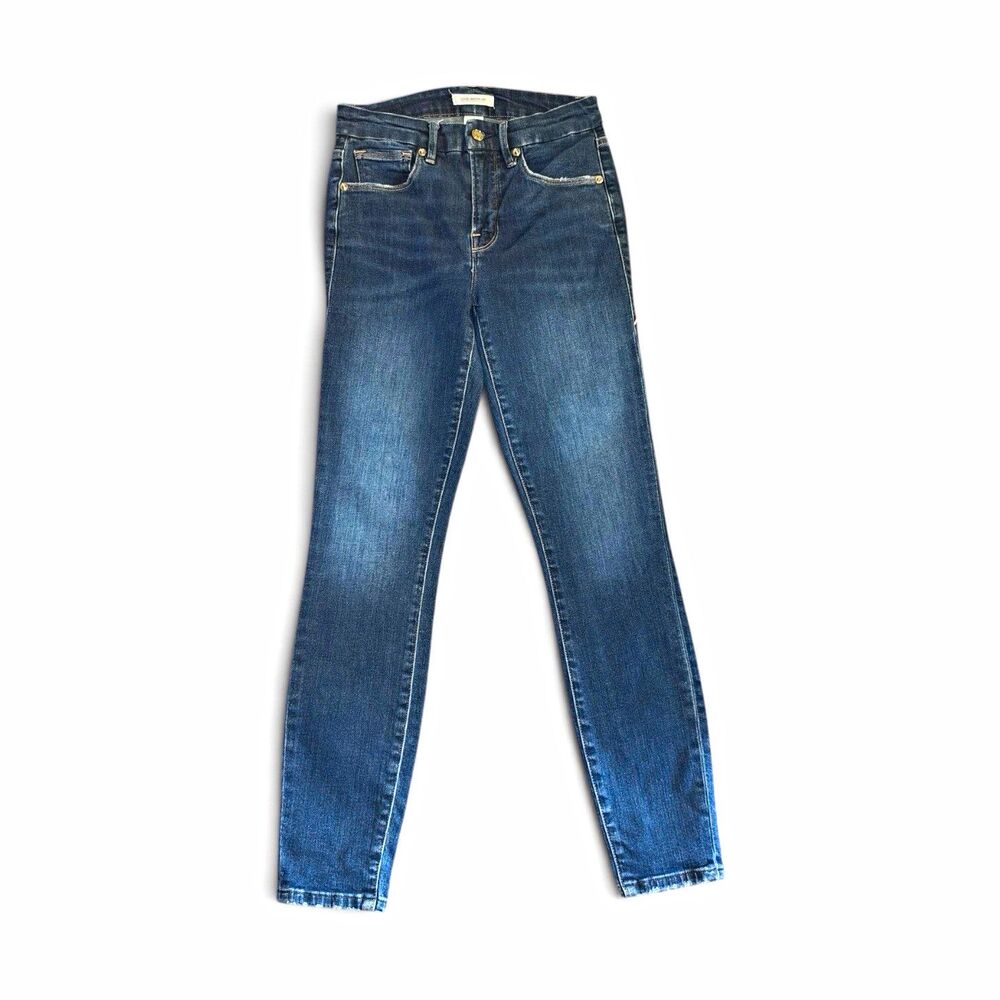 Good American Good Legs Crop Skinny Jeans Women’s 4/27 High Rise Stretch Denim